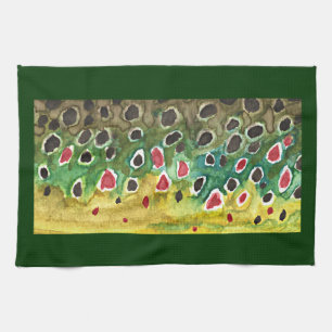 Linge De Cuisine Poisson de truite Brown