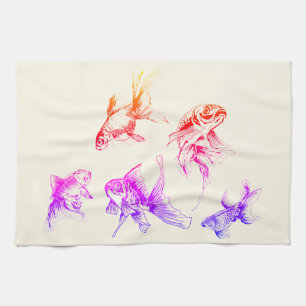 Linge De Cuisine Poisson rouge -
