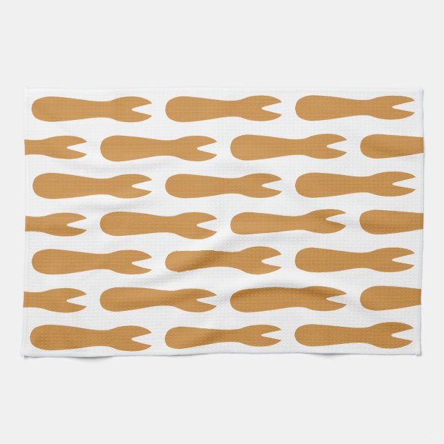 Linge De Cuisine Poissons & Chips Boutique Fourche en bois (Horizontal)