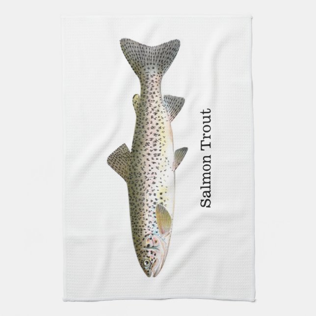 Linge De Cuisine Poissons de truite saumonée (Vertical)