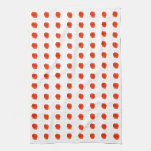 Linge De Cuisine Polka - Dot Orange (Vertical)