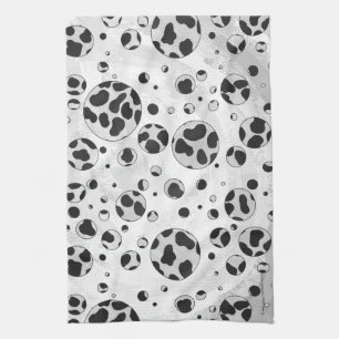 Linge De Cuisine Polka en Dalmatie noir et blanc