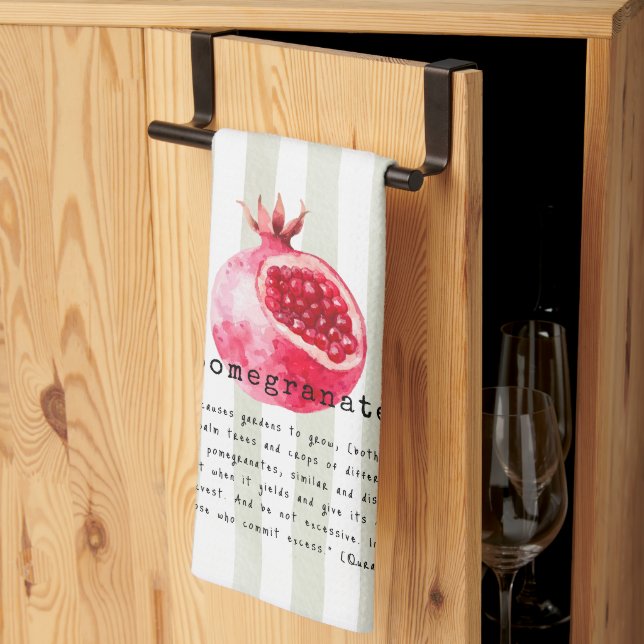 Linge De Cuisine Pomegranate - Quran Verse (Pliage en tiers)
