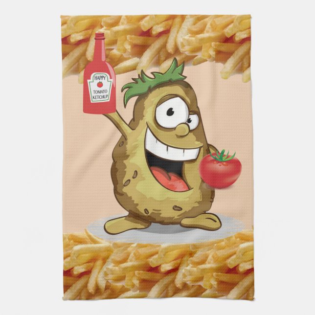 Linge De Cuisine Pomme de terre, Fries françaises, Cuisine, Serviet (Vertical)
