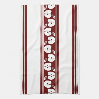 Linge De Cuisine Pommes Luxe Rayures Jacquard