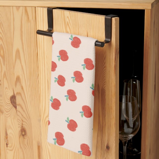 Linge De Cuisine Pommes rouges (Pliage en tiers)