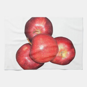 Linge De Cuisine Pommes rouges sucrées et crêpes - Impression de fr