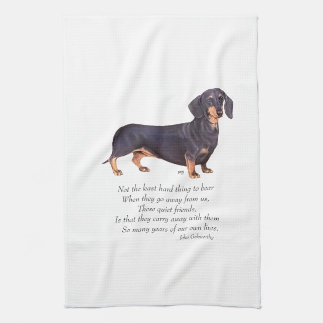 Linge De Cuisine Pont arc-en-ciel de Dachshund (Vertical)