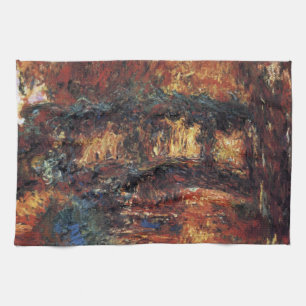 Linge De Cuisine Pont japonais par Claude Monet, Art Vintage