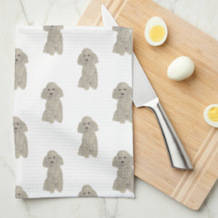 Linge De Cuisine Poodle (Argent Gris)