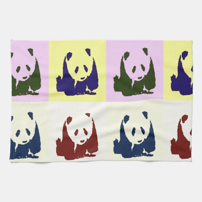 Linge De Cuisine Pop Art Baby Pandas (Horizontal)