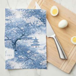 Linge De Cuisine Porcelain Blue Chinoiserie Motif ID1094