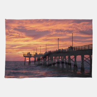Linge De Cuisine Port Aransas Beach Towel - Gulf Coast Sunset 