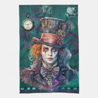 Linge De Cuisine Portrait de l'aquarelle de Hatter Mad