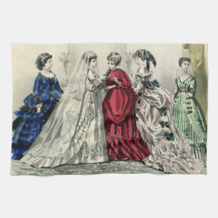 Linge De Cuisine Portrait de mariage victorien vintage de la mariée