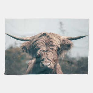 Linge De Cuisine Portrait de vache Highland