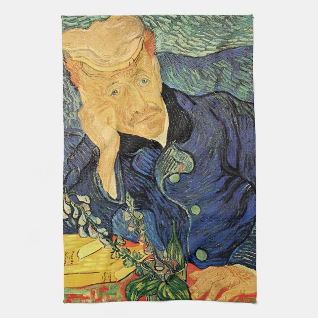 Linge De Cuisine Portrait du Docteur Gachet par Vincent van Gogh (Vertical)