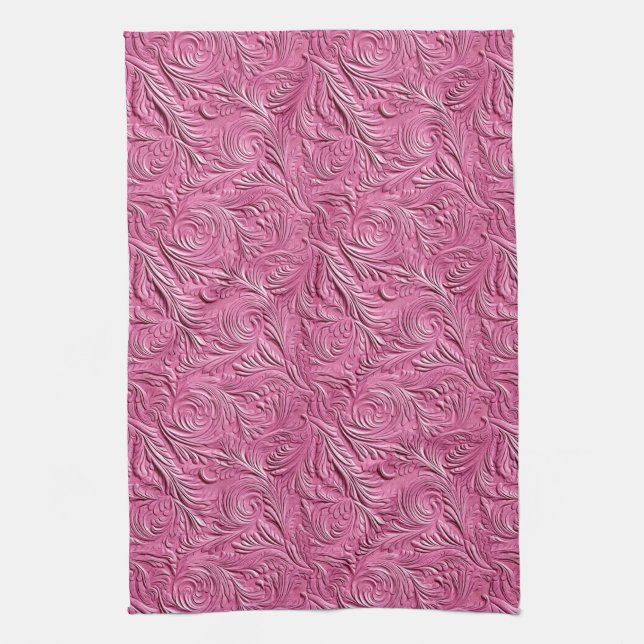 Linge De Cuisine Poster de animal d'alligator rose Faux (Vertical)