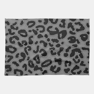 Linge De Cuisine Poster de animal léopard gris foncé