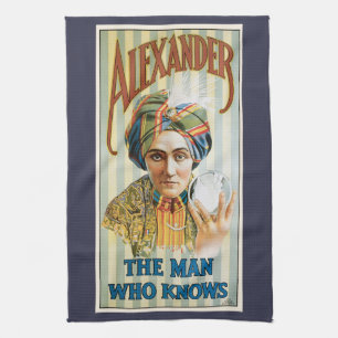 Linge De Cuisine Poster magique vintage, Alexander, l'homme qui con