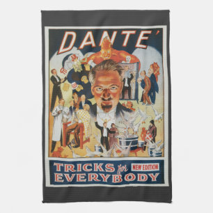 Linge De Cuisine Poster magique vintage, Dante le magicien