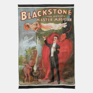 Linge De Cuisine Poster magique vintage, Grand Magicien Blackstone