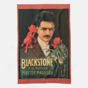 Linge De Cuisine Poster magique vintage, Grand Magicien Blackstone