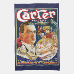 Linge De Cuisine Poster magique vintage, Magicien Carter le grand