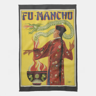 Linge De Cuisine Poster magique vintage, Magicien Fu-Manchu