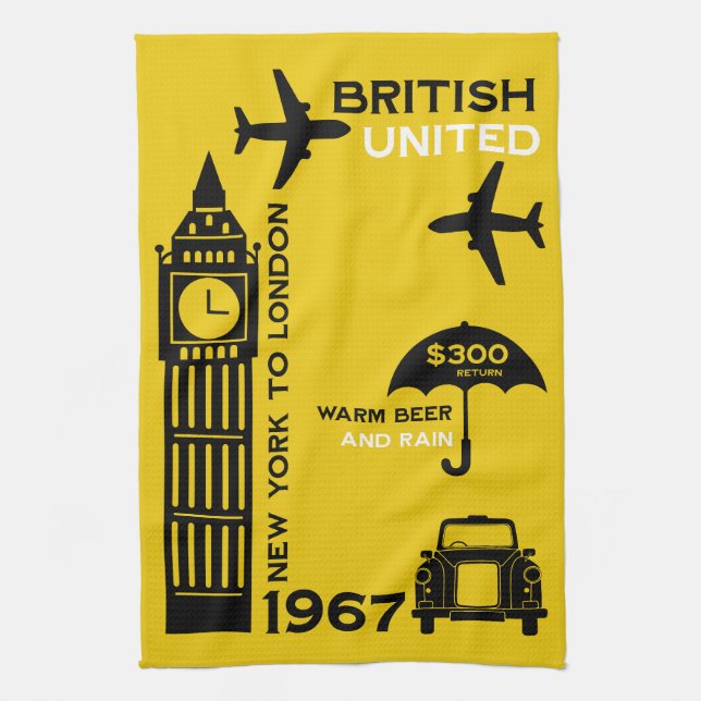 Linge De Cuisine Poster Nostalgalic Retro Airline (Vertical)