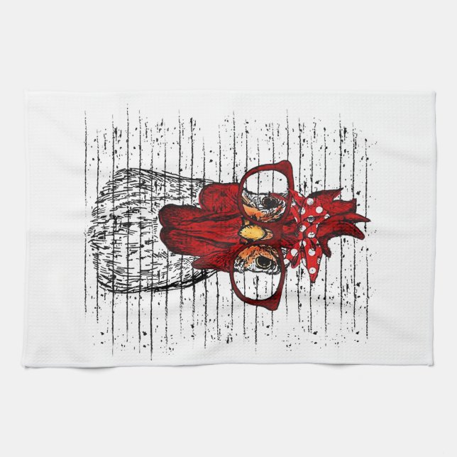 Linge De Cuisine Poulet avec bandeau de bandana et lunettes mignonn (Horizontal)