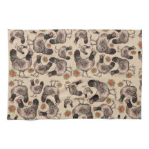 Poulet et légumes à motifs