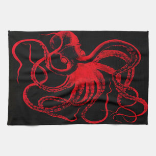 Linge De Cuisine Poulpe nautique steampunk vintage kraken monstre