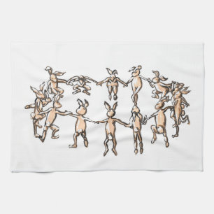 linge de cuisine pour lapins dansants