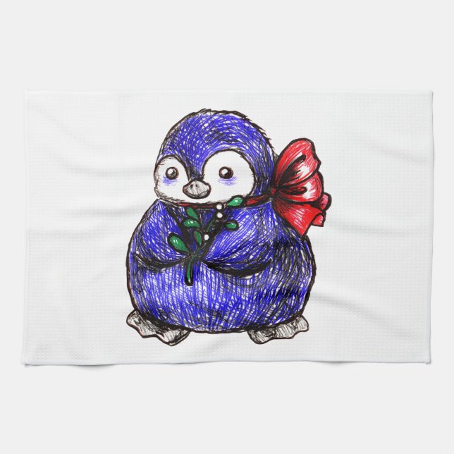 Linge De Cuisine Poussin de pingouin (Horizontal)