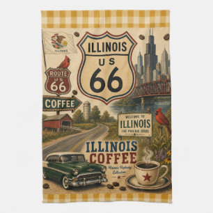 Linge De Cuisine Prairie Illinois Route 66 Café Américain
