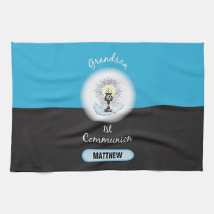 Linge De Cuisine Première communion de petit-fils, tasse bleue