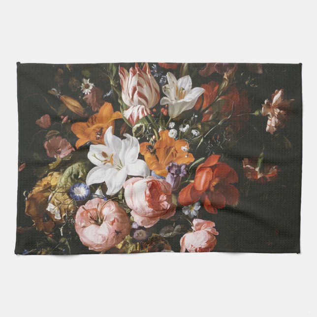 Linge De Cuisine Rachel Ruysch - fleurs dans un vase en verre (Horizontal)