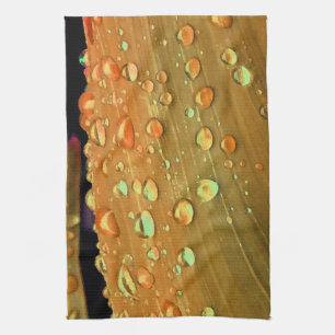 Linge De Cuisine Raindrops Closeup, Spacey Rust Orange
