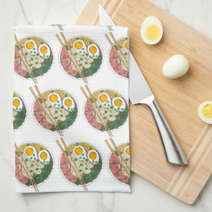 Linge De Cuisine Ramen Noodles Bowl Restauration Japonaise Foin