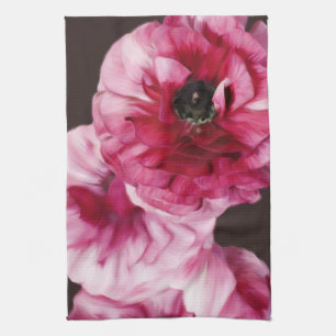 Linge De Cuisine Ranunculus rouge