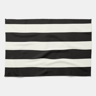 Linge De Cuisine Rayure noire et blanche