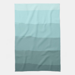 Linge De Cuisine Rayures abstraites de Teal d'Aqua