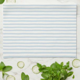 Linge De Cuisine Rayures Bleues et Blanches Chic