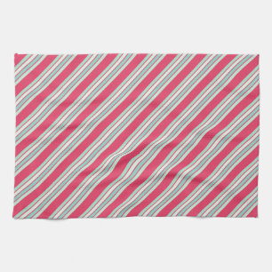 Linge De Cuisine Rayures de bleu blanc et rose
