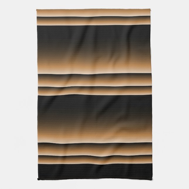 Linge De Cuisine Rayures en bronze métalliques d'Ombre de brun d'en (Vertical)