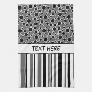 Linge De Cuisine Rayures et pois personnalisables