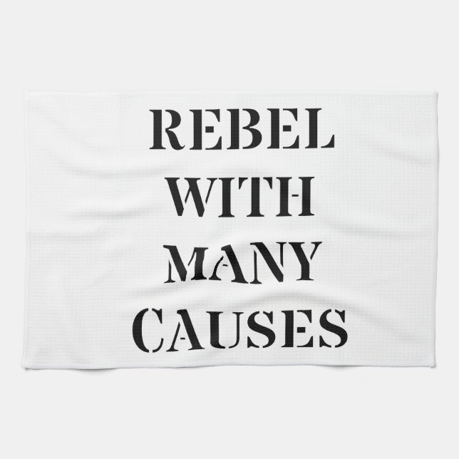Linge De Cuisine Rebel avec de nombreuses causes (Horizontal)