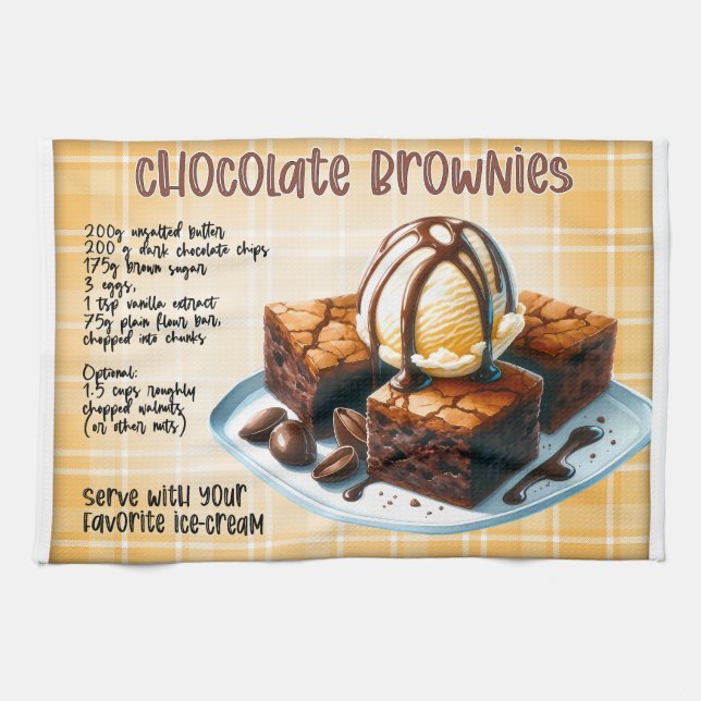 Linge De Cuisine Recette Brownies chocolat (Horizontal)