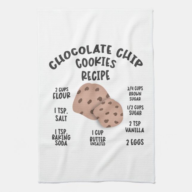 Linge De Cuisine Recette de biscuits à chips de chocolat (Vertical)